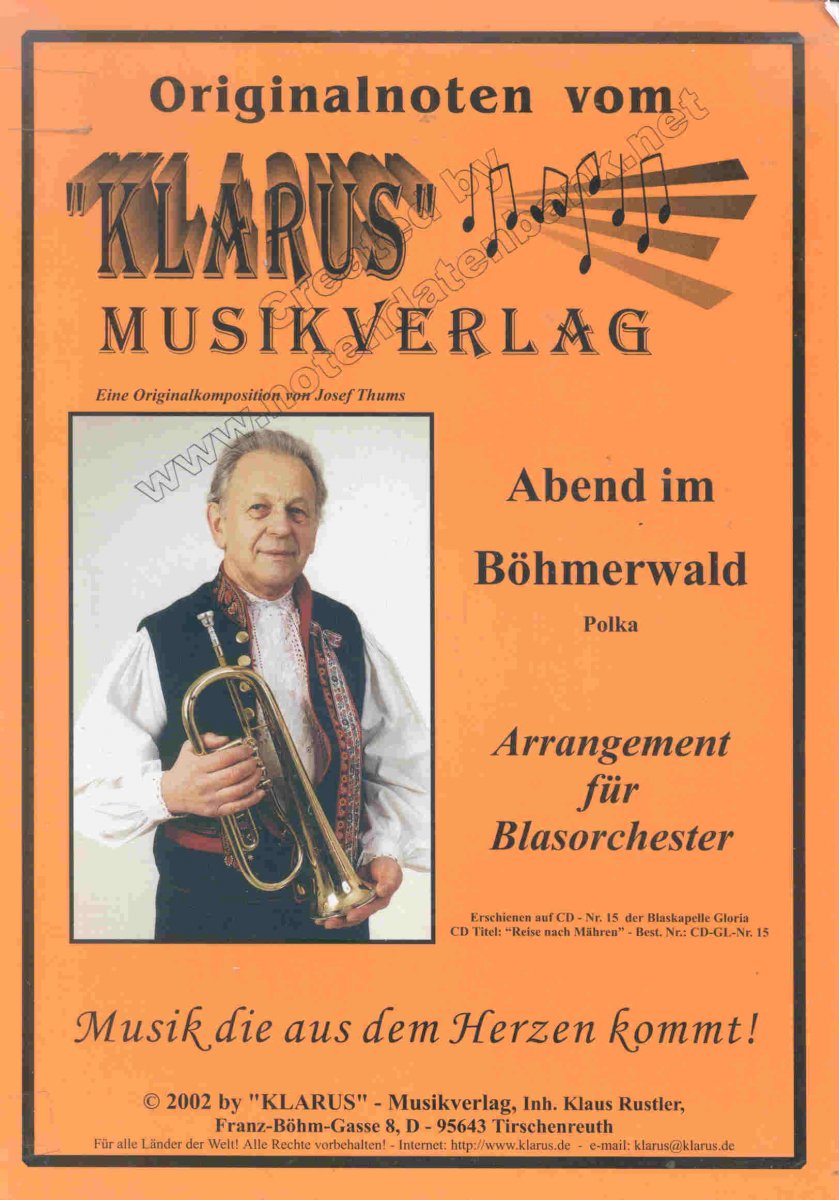 Abend im Böhmerwald (Vecerni Sumavou) - cliccare qui Abend im Böhmerwald (Vecerni Sumavou) - cliccare qui