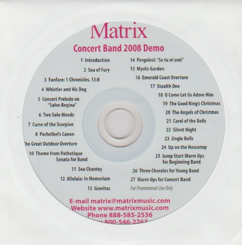 Matrix Concert Band 2008 Demo - cliccare qui Matrix Concert Band 2008 Demo - cliccare qui