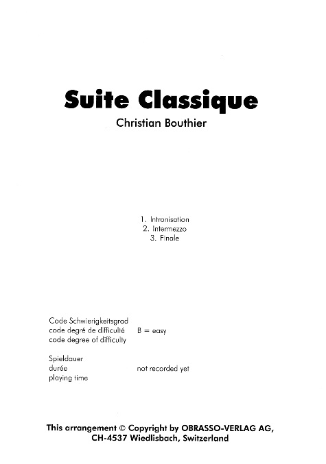Suite Classique - clicca qui