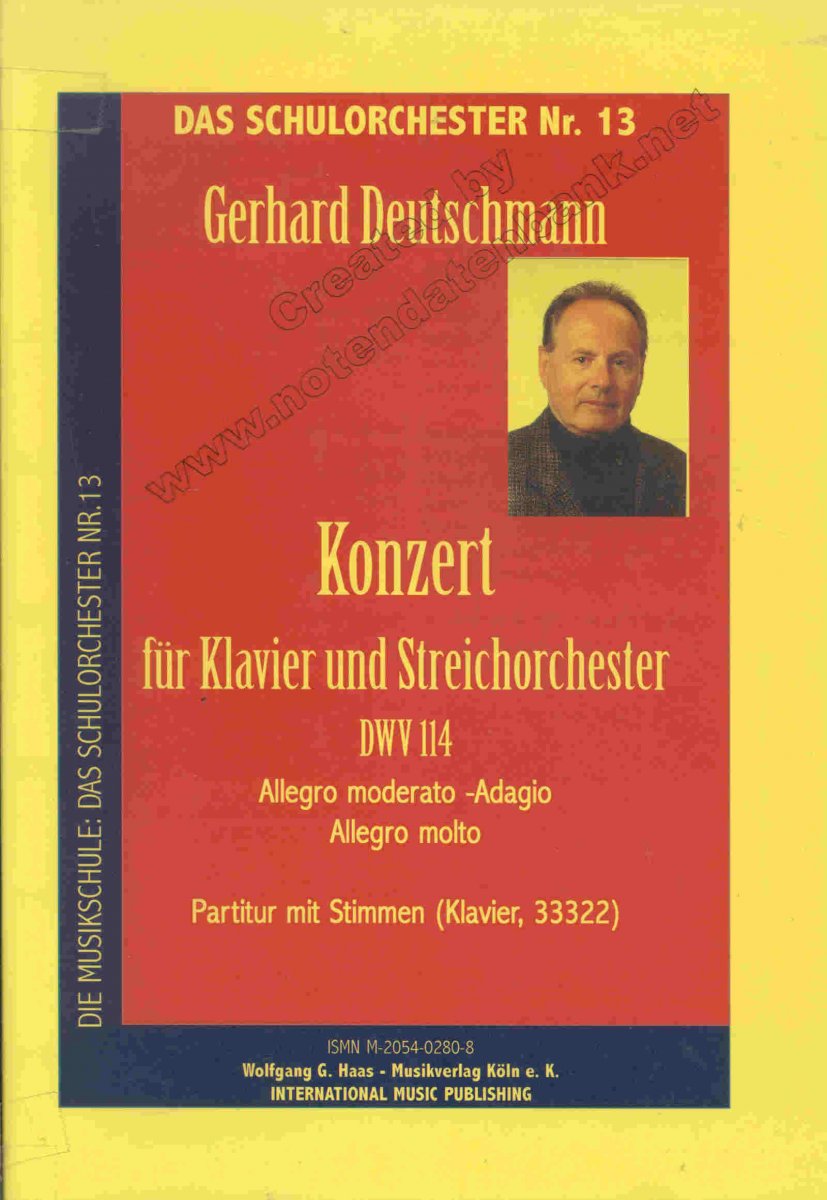 Konzert für Klavier und Streichorchester (Partitur und Stimmen) - cliccare qui Konzert für Klavier und Streichorchester (Partitur und Stimmen) - cliccare qui