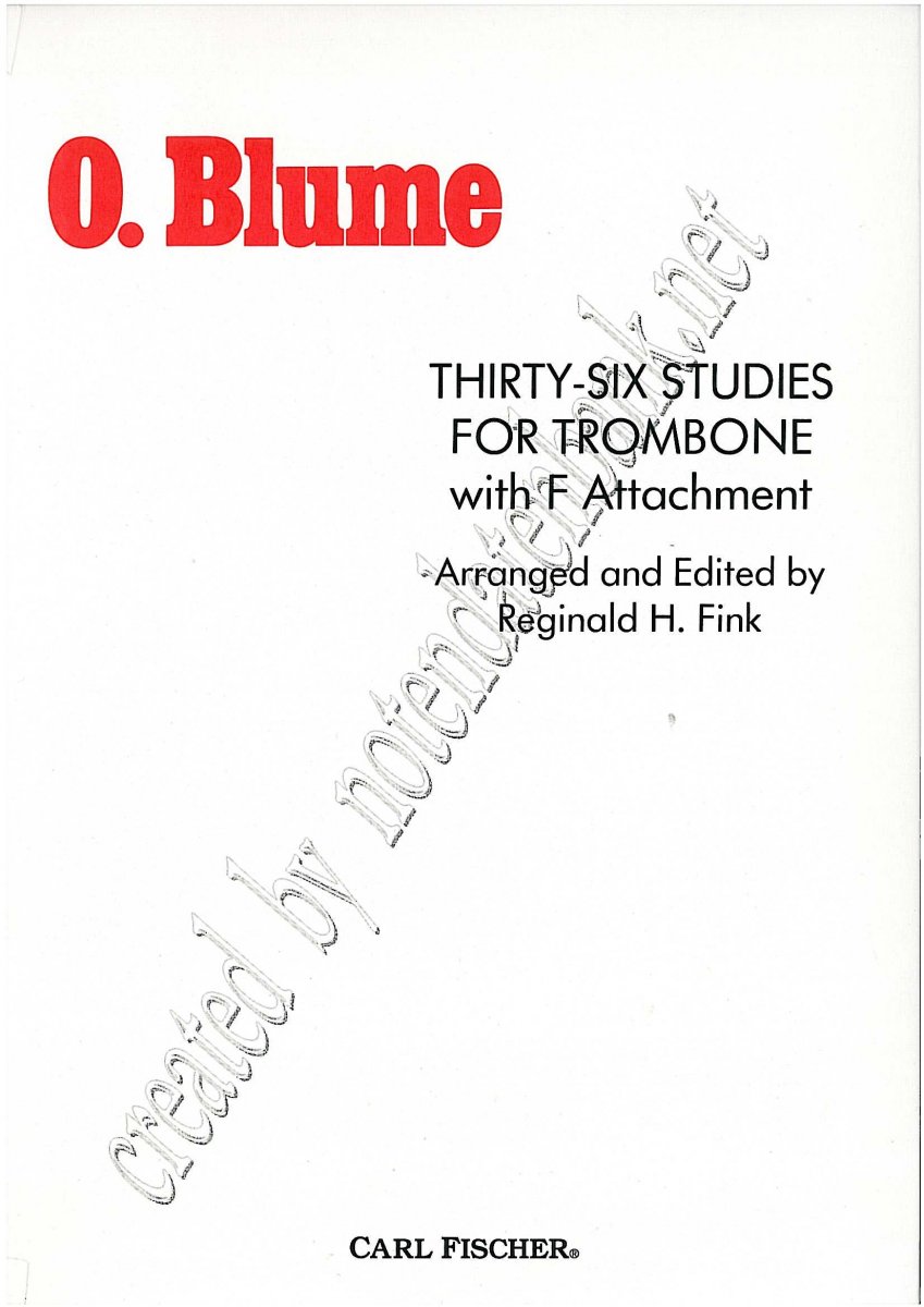 36 Studies for Trombone with F Attachment - cliccare qui