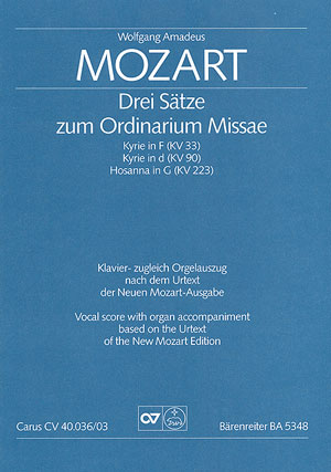 Mozart: Drei Stze zum Ordinarium Missae - cliccare qui