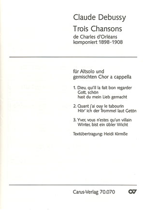 Debussy: Trois Chansons - cliccare qui