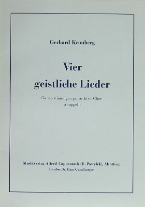 Vier geistliche Lieder (Coro SATB) - cliccare qui