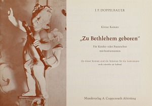Zu Bethlehem geboren - cliccare qui Zu Bethlehem geboren - cliccare qui