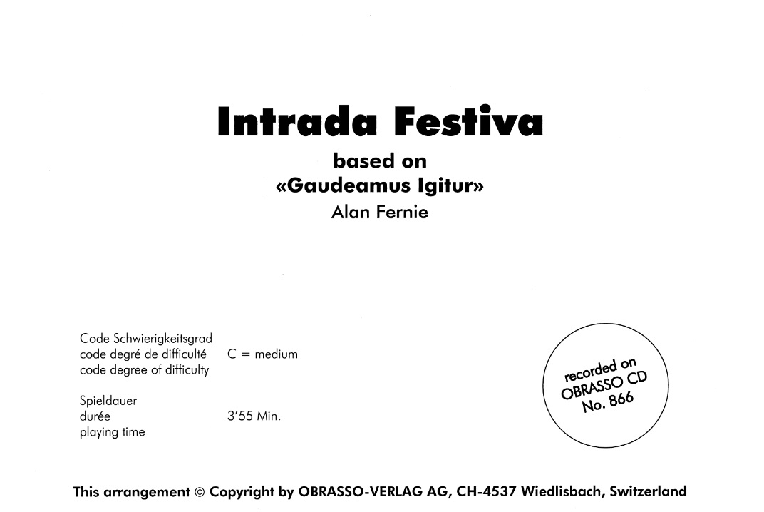 Intrada Festiva (Gaudeamus igitur) - clicca qui