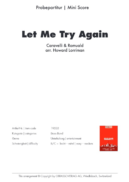 Let Me Try Again - clicca qui