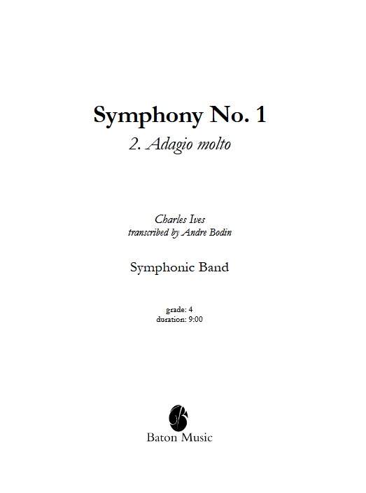 Symphony #1: Adagio molto (2nd Mvt.) - clicca qui