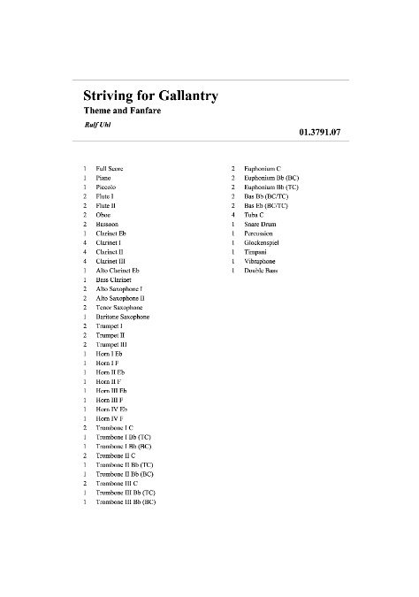 Striving for Gallantry (Theme and Fanfare) - clicca qui