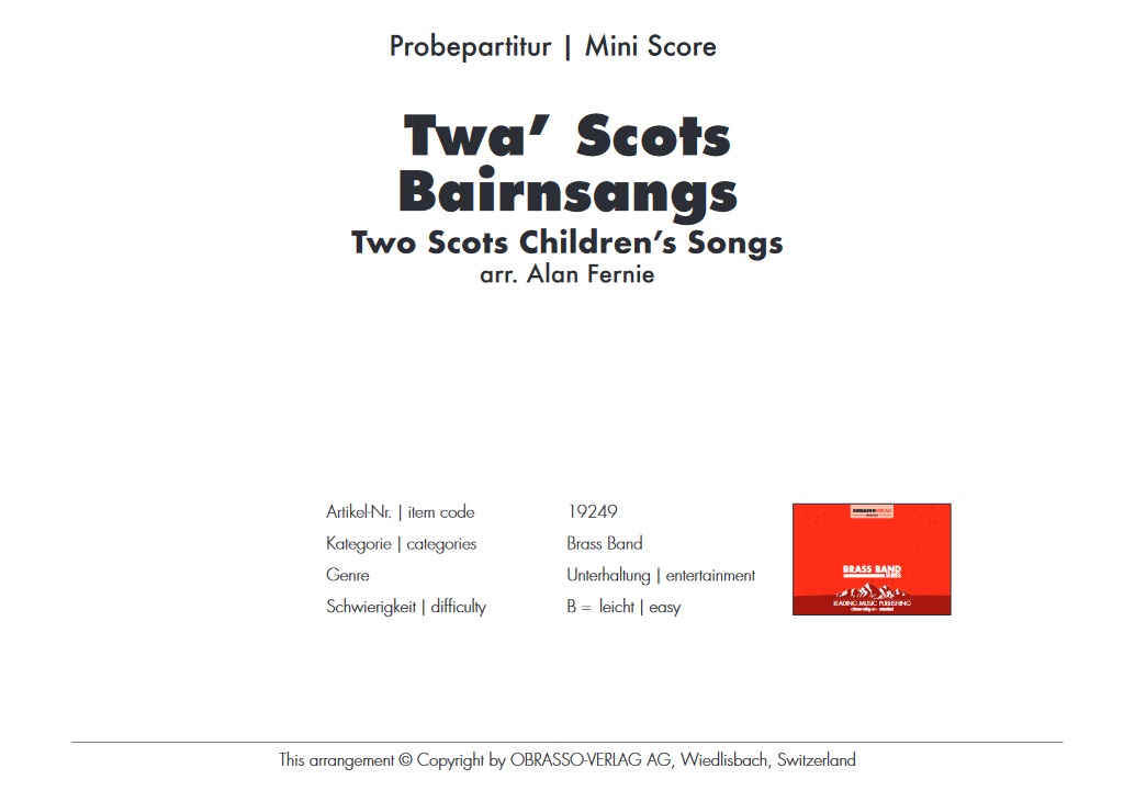 Twa' Scots Bairnsangs (2 Scots Children's Songs) - clicca qui