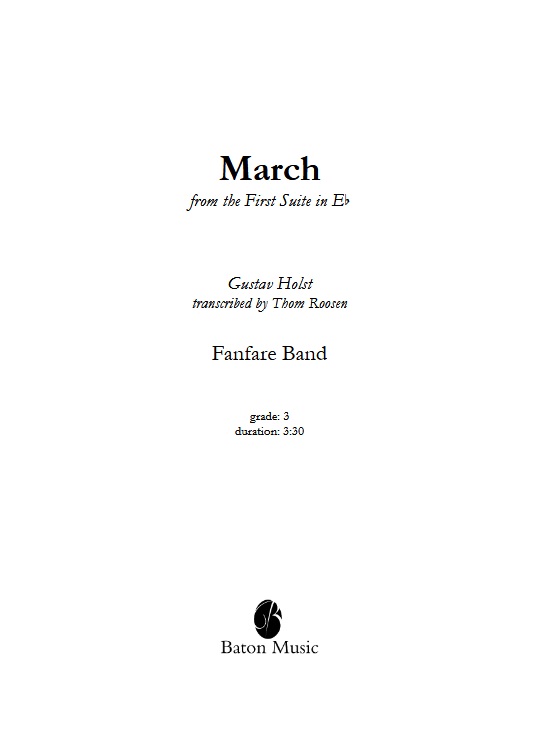 March from the 'First Suite in E-flat' - clicca qui