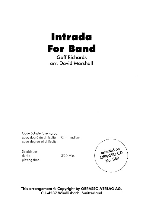 Intrada for Band - clicca qui