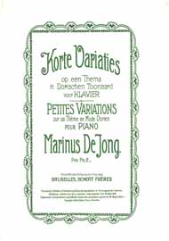 Korte Variaties op een thema in Dorische Toonaard - cliccare qui Korte Variaties op een thema in Dorische Toonaard - cliccare qui