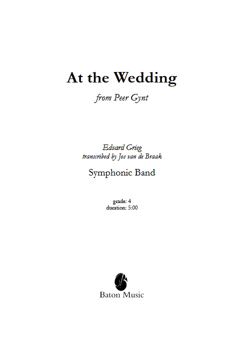 At the Wedding (From 'Peer Gynt') - clicca qui