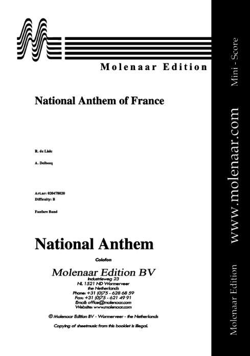 National Anthem of France (La Marseillaise/Volkslied van Frankrijk) - clicca qui