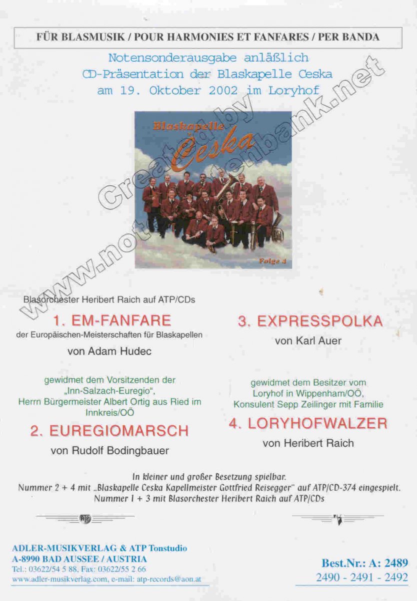 Euregiomarsch (Zeller Kurpark-Marsch) - cliccare qui