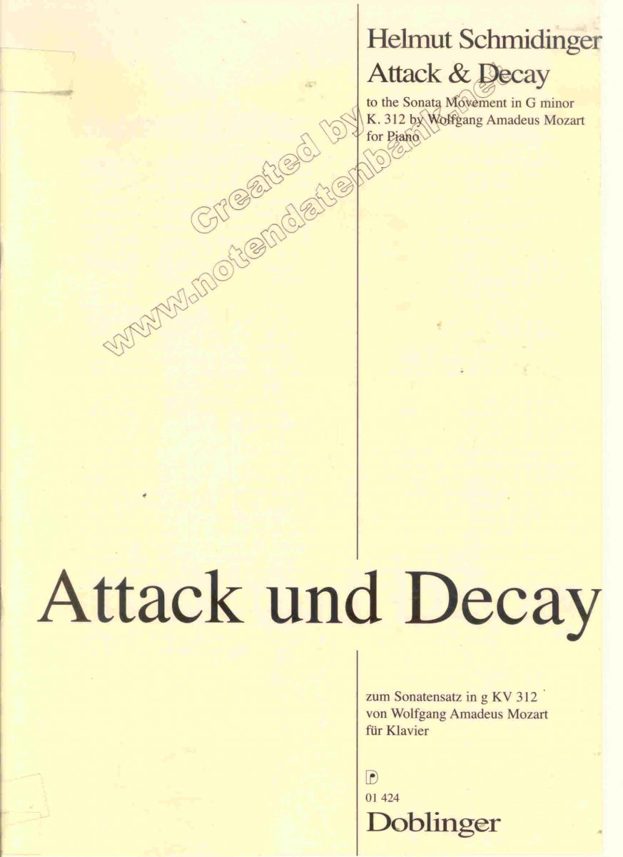 Attack and Decay (to the Sonata Movement in G minor K.312 by W.A. Mozart) - cliccare qui