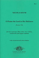 O Praise the Lord in His Holiness - cliccare qui