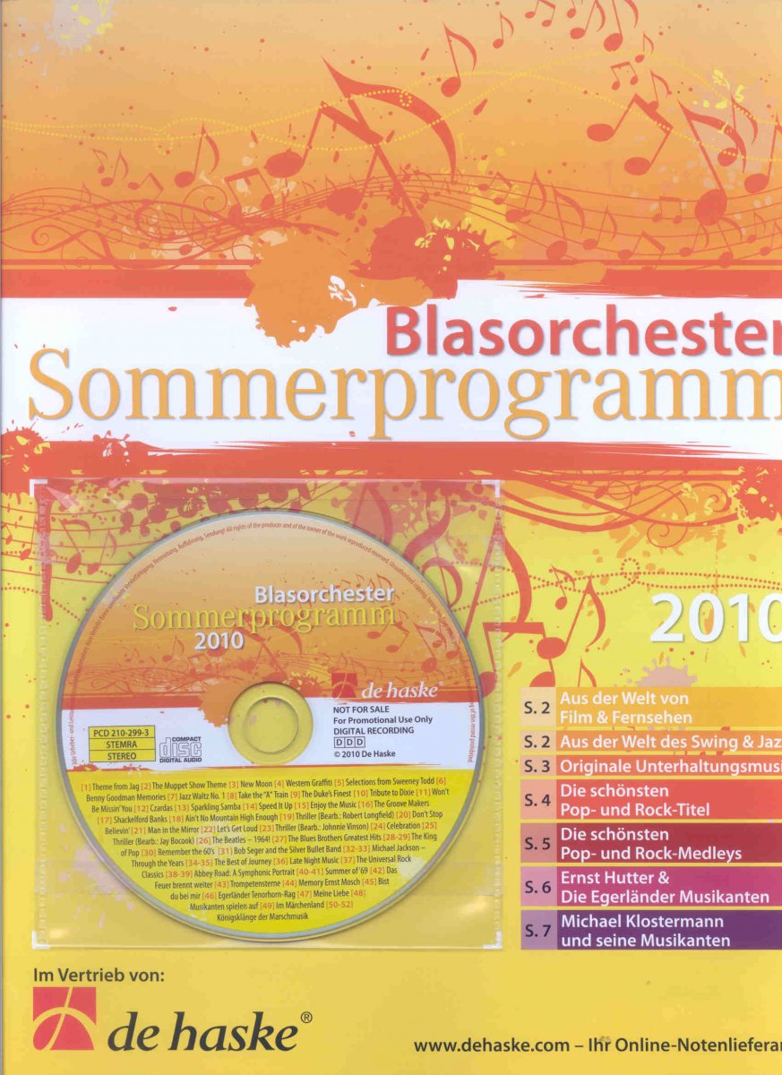 De Haske 2010 - Blasorchester Sommerprogramm - cliccare qui