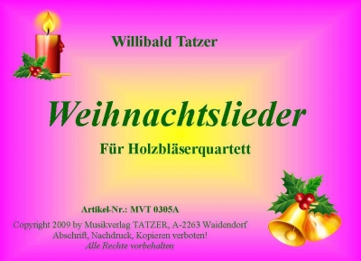 Weihnachtslieder f�r Holzbl�serquartett - cliccare qui
