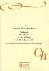 Sinfonias BWV 787-801 for 3 Guitars. #3, Sinfonias Nos. 11-15 - cliccare qui Sinfonias BWV 787-801 for 3 Guitars. #3, Sinfonias Nos. 11-15 - cliccare qui