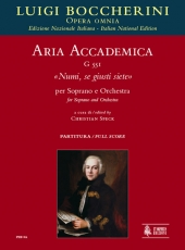 Aria accademica G 551 Numi, se giusti siete for Soprano and Orchestra - clicca qui