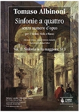 Sinfonias 'a quattro'without Opus number. Vol. 2: Sinfonia in A major, Si 3. - clicca qui