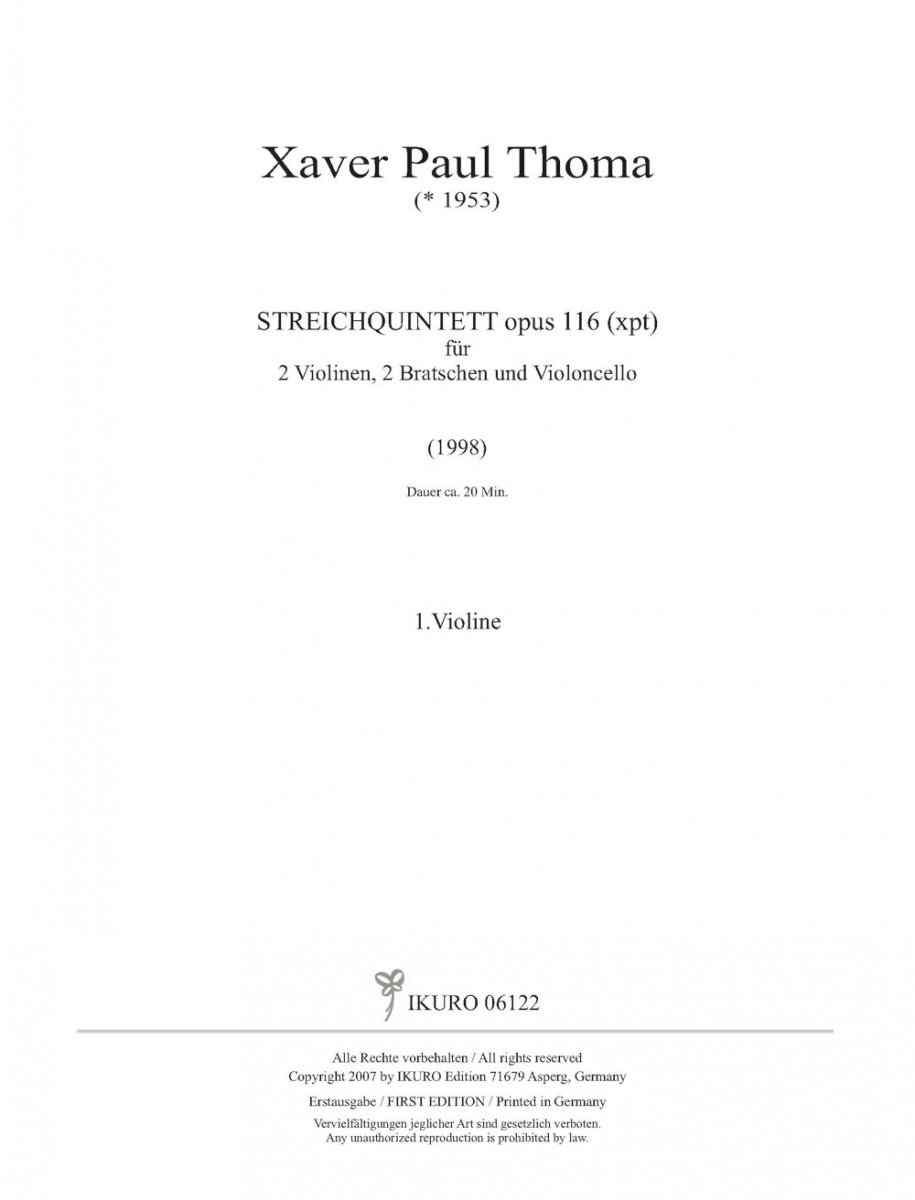 Streichquintett (1998) - cliccare qui Streichquintett (1998) - cliccare qui