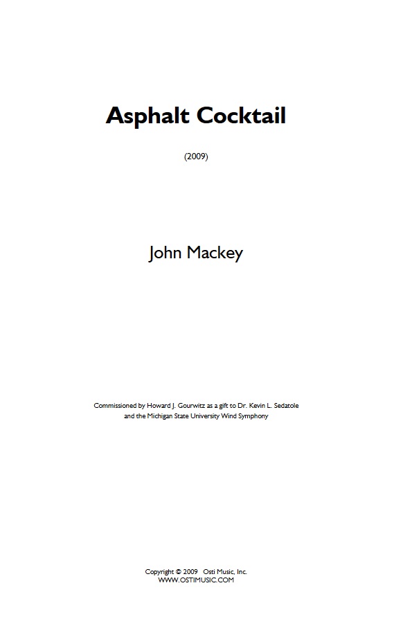 Asphalt Cocktail - cliccare qui Asphalt Cocktail - cliccare qui