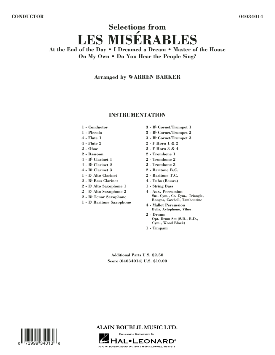 Les Miserables Selection - clicca qui