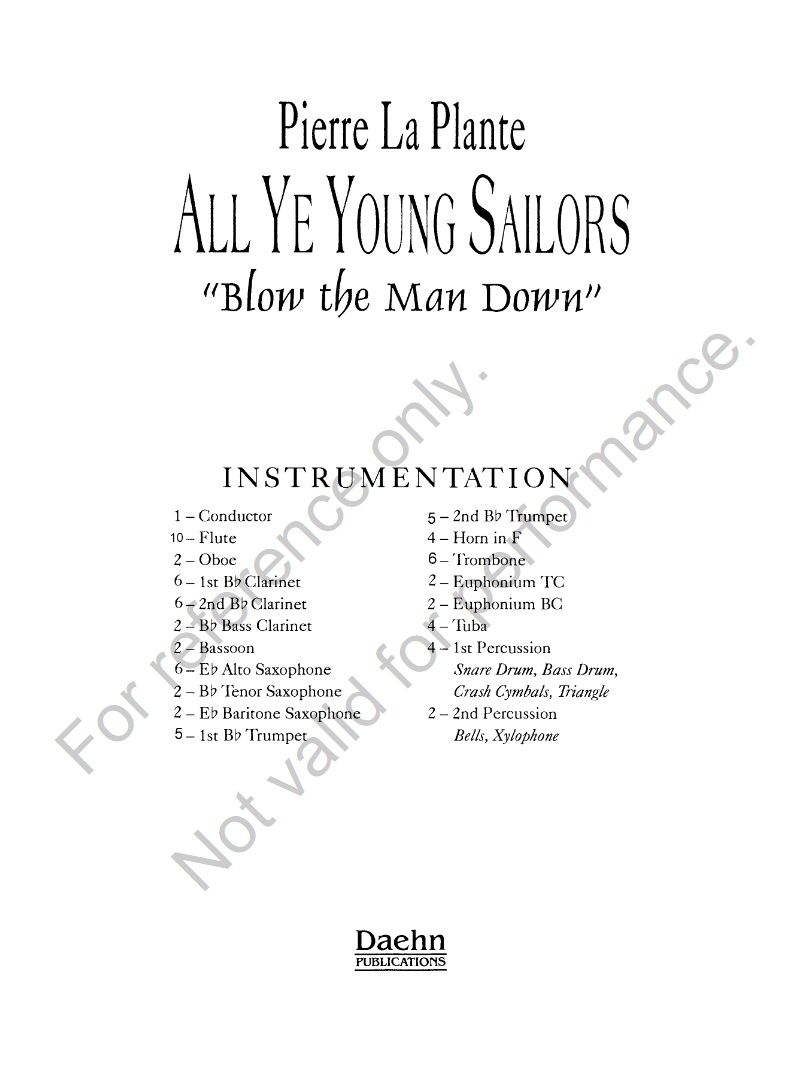 All Ye Young Sailors 'Blow the Man Down' - clicca qui