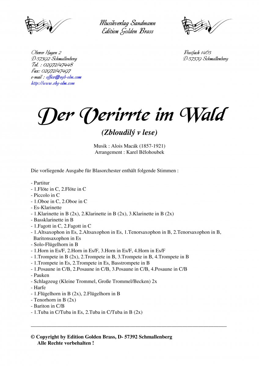 Der Verirrte im Wald (Zbloudilı v lese) - cliccare qui Der Verirrte im Wald (Zbloudilı v lese) - cliccare qui