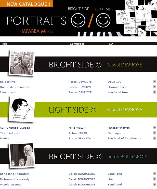 HAFABRA 2015 Wind Band Catalog Portraits - cliccare qui