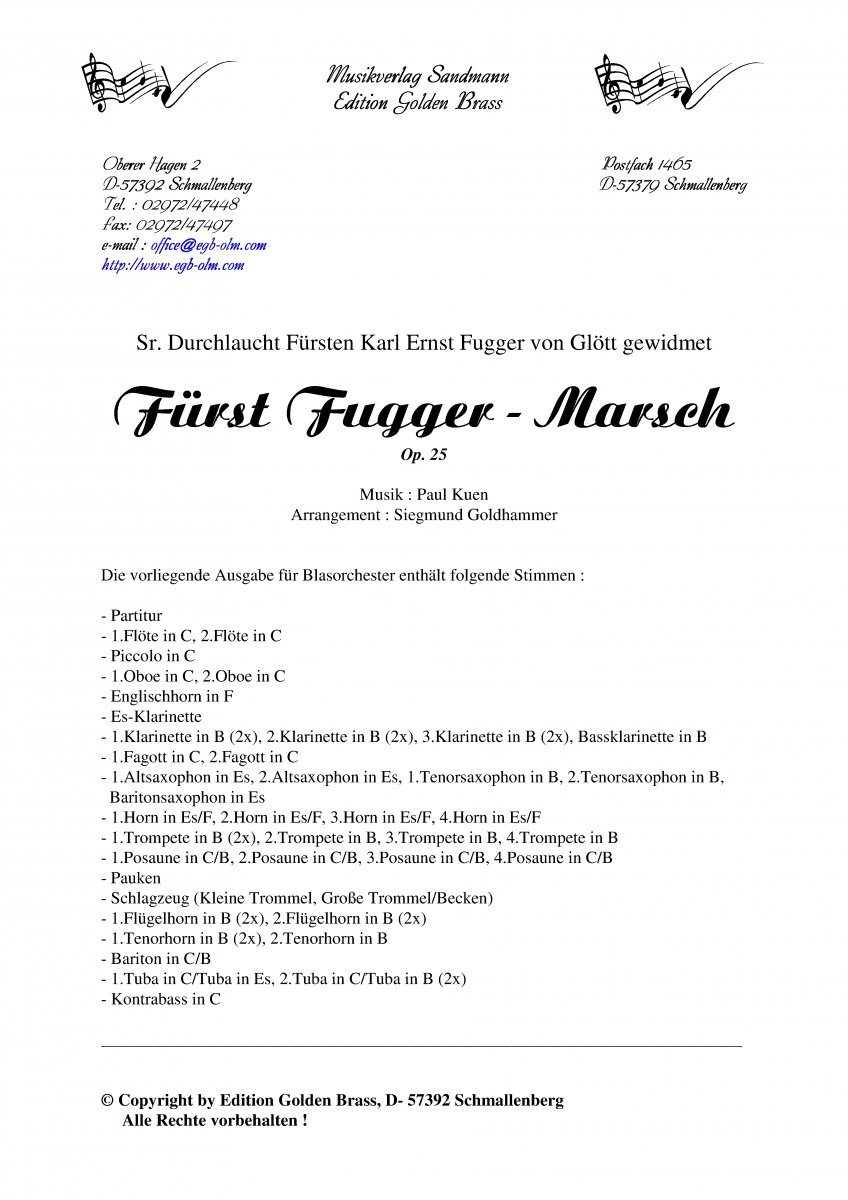 Frst Fugger-Marsch - cliccare qui