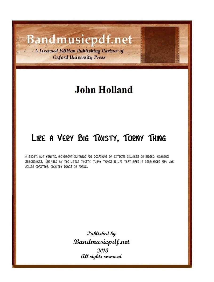 Like a very big twisty, turny thing - cliccare qui Like a very big twisty, turny thing - cliccare qui