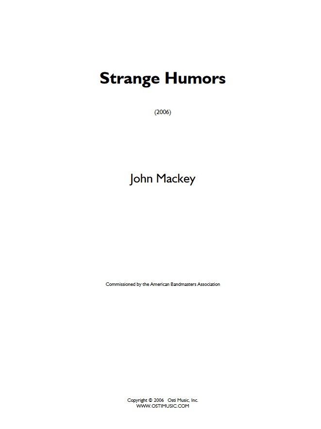 Strange Humors - clicca qui