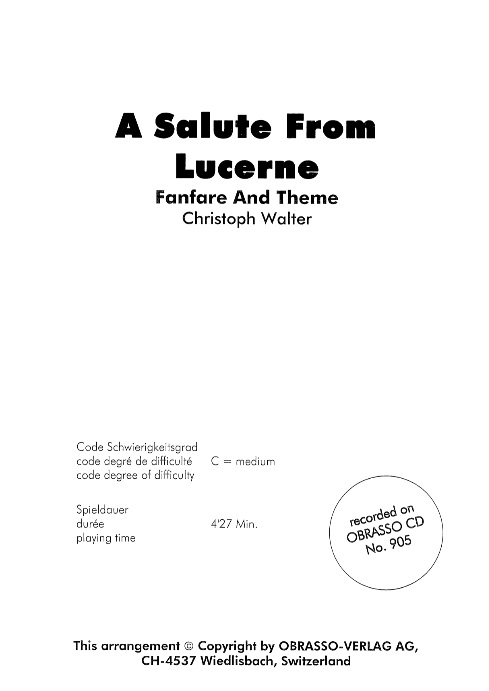 A Salute from Lucerne (Fanfare and Theme) - clicca qui