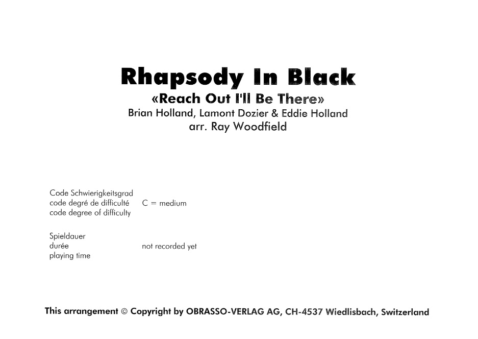 Rhapsody in Black (Reach Out I'll Be There) - clicca qui