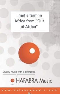 I had a farm in Africa (from "Out of Africa") - clicca qui