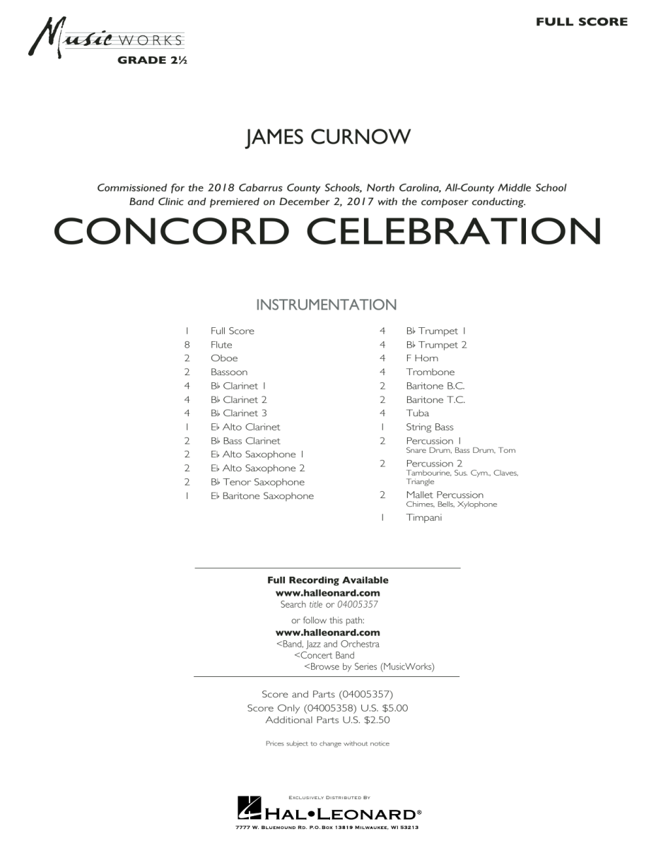Concord Celebration - clicca qui
