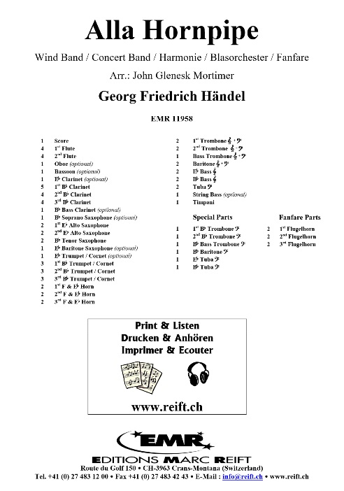 Alla Hornpipe (aus Suite #2 in D-Dur) - clicca qui