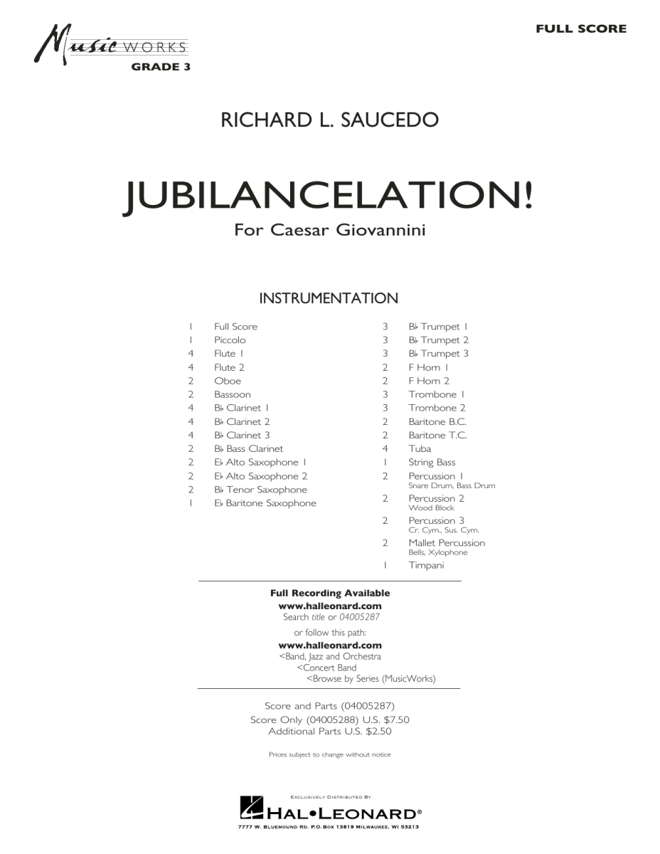 Jubilancelation! (for Caesar Giovannini) - clicca qui