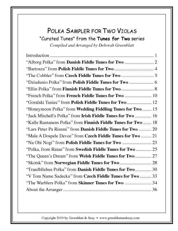 Polka Sampler for Two Violas - cliccare qui