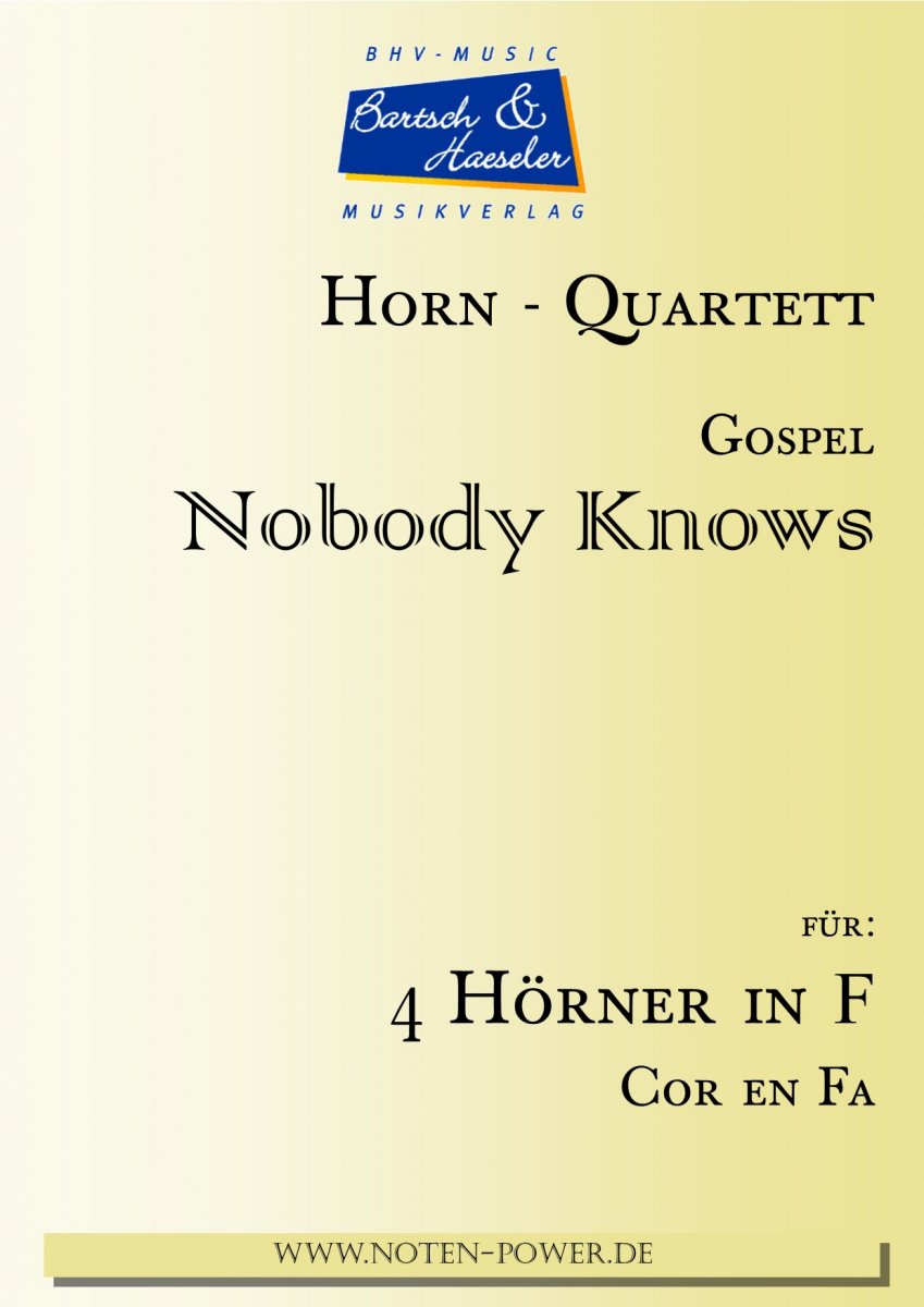 Nobody Knows (Gospel) - cliccare qui Nobody Knows (Gospel) - cliccare qui