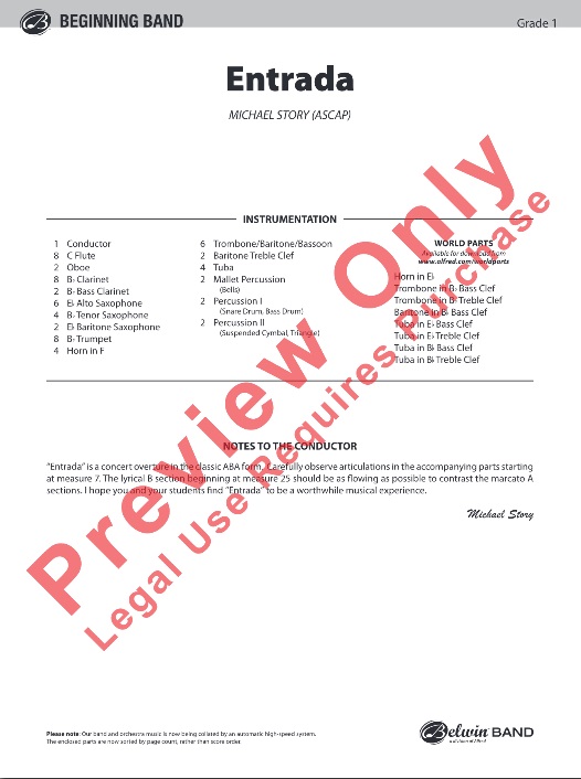 Entrada (An Overture for Band) - cliccare qui Entrada (An Overture for Band) - cliccare qui
