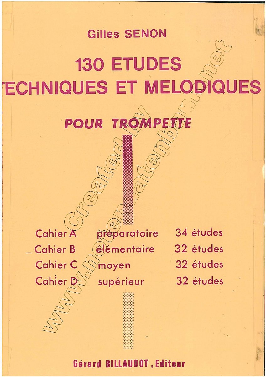 130 Etudes Techniques et Melodiques, Cahier B - cliccare qui 130 Etudes Techniques et Melodiques, Cahier B - cliccare qui