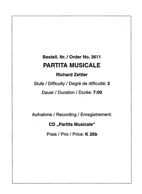 Partita Musicale - cliccare qui