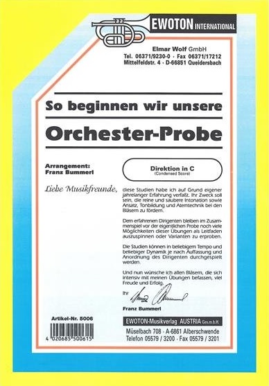 So beginnen wir unsere Orchesterprobe - cliccare qui