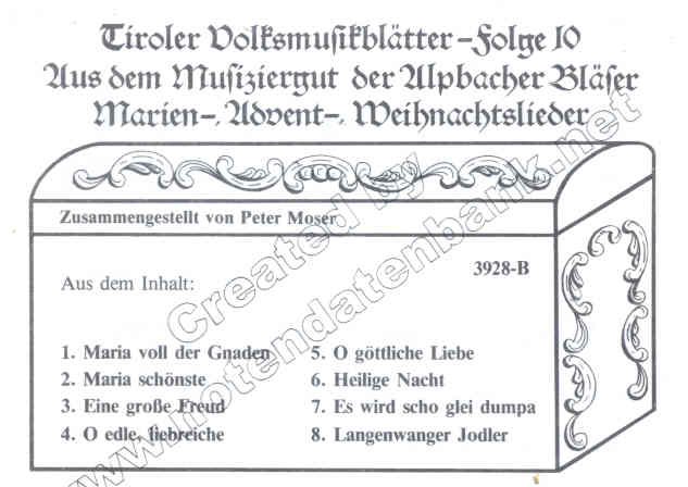 Tiroler Volksmusikbltter #10 - cliccare qui