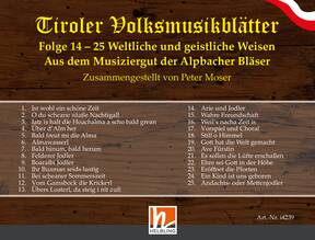 Tiroler Volksmusikbltter #14: 25 weltliche und geistliche Weisen - cliccare qui